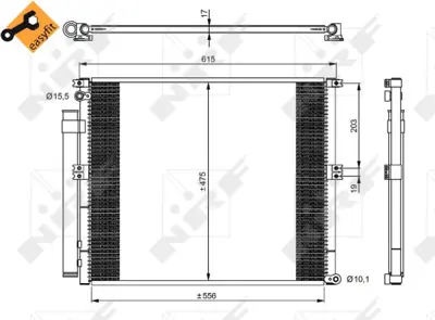 NRF 350050 Toyota Land Cruiser 3.0d 03-Condenserwith Dryer 8846160100