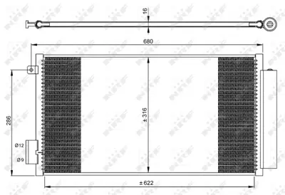 NRF 350061 Fıat 500 1.3d 13-Condenserwith Dryer 52102801