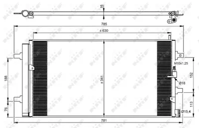 NRF 350069 Audı A6 2.0 11-Condenserwith Dryer 8R0260403E