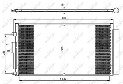 NRF 350071 Klıma Radyatoru  Abarth 500 1.4 08-                                              51932163