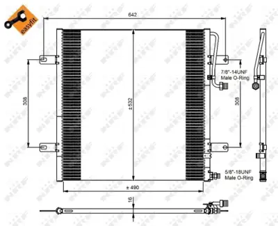 NRF 350084 Klıma Radyatoru  Mercedes Varıo 4.2d 97- A6685000254