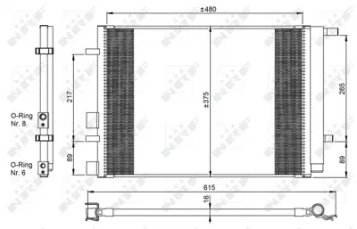 NRF 350095 Hyundaı İ20 1.2 08-Condenserwith Dryer 976064P000