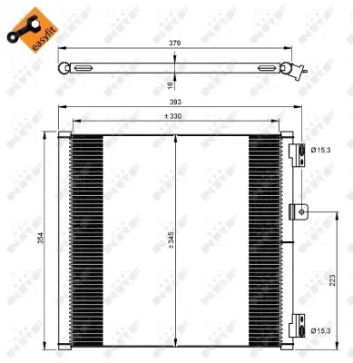 NRF 350204 Porsche 911 4.0 12-Condenserwithout Frame 99157311104