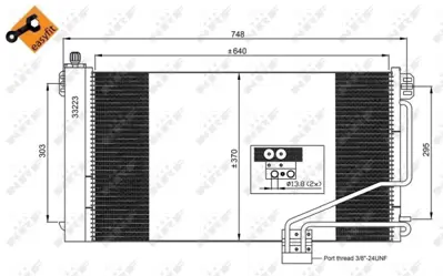 NRF 350219 Mercedes Slk-Series 1.8 04-Condenserwith Dryer A1715000154