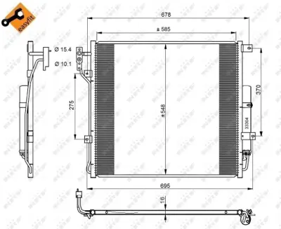 NRF 350220 Klıma Radyatoru 306ps Dıscovery Iv (L319) 13>18 508ps Range Rover Sport I (L320 09<18 LR021824