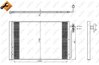 NRF 350224 Klıma Radyatoru 306d1 M62 B44 Range Rover 3 Vogue L322 02>15 JRW000020