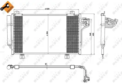 NRF 350229 Mazda 6 2.2d 13-Condenserwith Dryer GHT661480C