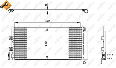 NRF 350332 Fıat Linea 1.3d 07-Condenserwith Dryer 59116447