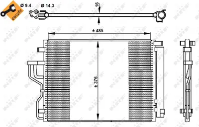 NRF 350334 Klıma Radyatoru  Hyundaı Ix35 2.0d 10- 976062S001