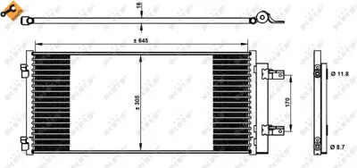 NRF 350338 Opel Astra 1.4 16-Condenserwith Dryer 39131676