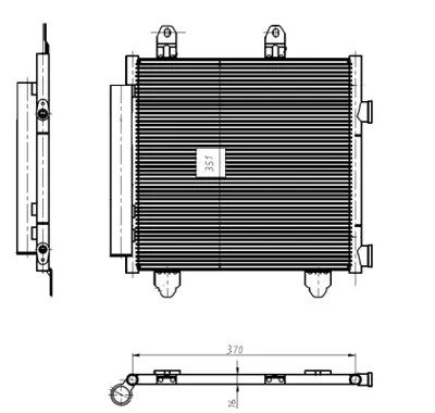 NRF 350445 Toyota Aygo 1.0 14-Condenserwith Dryer 88450YV010