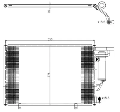 NRF 350456 Klıma Radyatoru Komple B-Max 12> Tourneo Courıer C4a 14> ET7119710BA