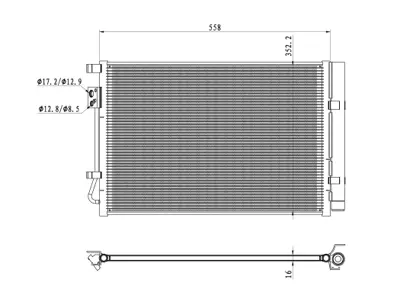 NRF 350492 Hyundaı İ20 1.2 15-Condenserwith Dryer 97606C8050