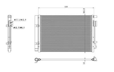 NRF 350496 Hyundaı İ20 1.2 08-Condenserwith Dryer 976060U000AS