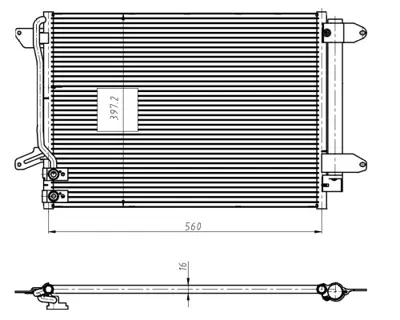 NRF 350507 Vw Beetle 1.2 11-Condenserwith Dryer 5C0820411K