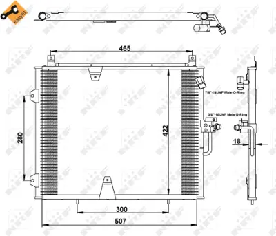 NRF 35129 Mercedes 200-Series 2.3 85-Condenser A1248301970