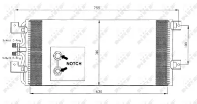 NRF 35140 Klıma Radyatoru  Vw Transporter 1.9d 91- 7D0820413A