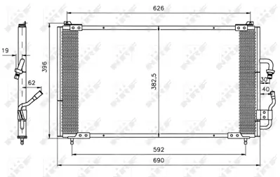 NRF 35153 Klıma Radyatoru  P406 2.0 Hdı 96> 9616525780