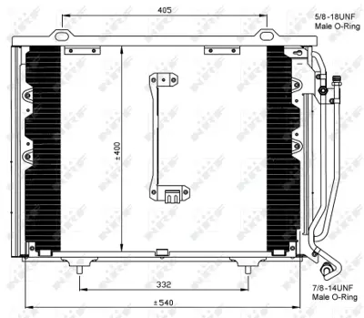 NRF 35215 Mercedes C-Series 2.2d 94-Condenser A2028301470