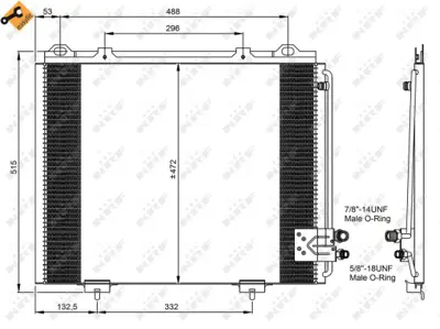 NRF 35228 Mercedes E-Series 2.0 96-Condenser A2108300570