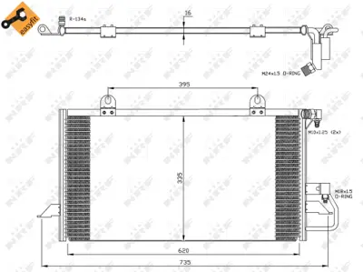 NRF 35247 Audı 80 1.9d 92-Condenser 8A0260403AB