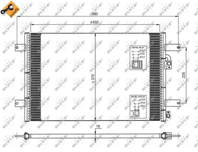 NRF 35249 Vw Sharan 1.9d 96-Condenser 7M0820413F 95NW19710AF