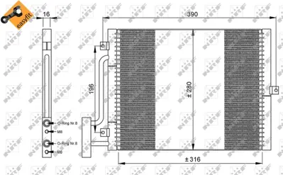 NRF 35307 Porsche Boxster 3.2 97-Condenser 99757391101