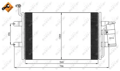 NRF 35338 Seat Ibiza 1.4 93-Condenserwith Dryer 6K0820413D