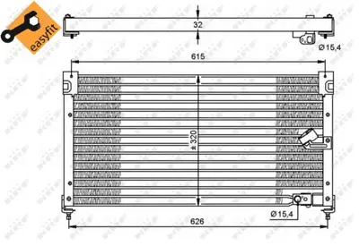 NRF 35348 Rover 600 2.0 94-Condenser 80100SN7E01 JRB100180