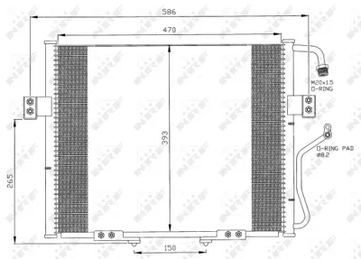 NRF 35399 Klıma Radyatoru  Kıa Sportage 2.0d 95- OK01161480M