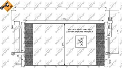 NRF 35429 Hyundaı Santa Fe 2.0d 01-Condenserwith Dryer 9760626401