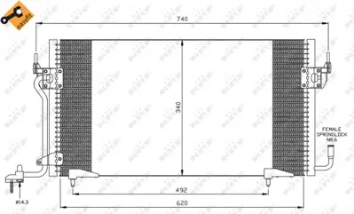 NRF 35439 Klıma Radyatoru Partner Berlıngo Xsara Dw8 Xud9 (97>03) E163303