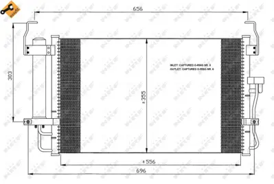 NRF 35474 Hyundaı Coupe 2.0 02-Condenserwith Dryer 976062D500