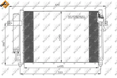 NRF 35475 Hyundaı Getz 1.1 02-Condenserwith Dryer 976061C350