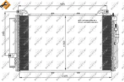 NRF 35477 Hyundaı Matrix 1.6 01-Condenserwith Dryer 9760617001