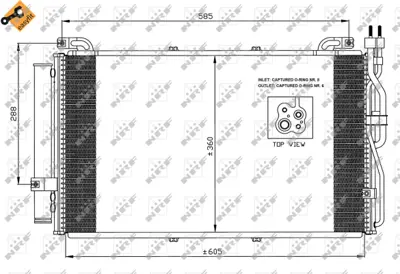 NRF 35478 Hyundaı Matrix 1.5d 01-Condenserwith Dryer 9760617801