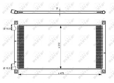 NRF 35490 Fıat Punto 1.9d 00-Condenser 46888052