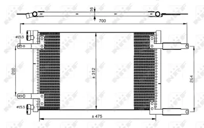 NRF 35493 Klıma Radyatoru (Kondanser) Doblo 1,9d 01> 46811208