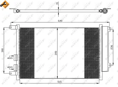 NRF 35499 Alfa Romeo 147 1.9d 01-Condenserwith Dryer 