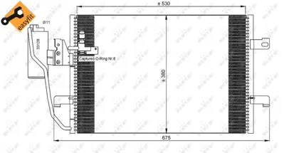 NRF 35527 Mercedes A-Series 1.4 98-Condenserwith Dryer A1685001154