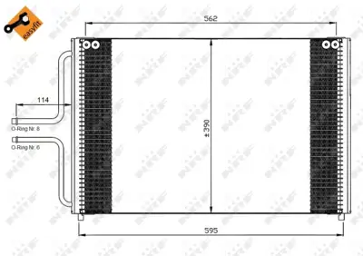 NRF 35533 Klıma Radyatoru  Renault Laguna 2.0 94- 8671017584