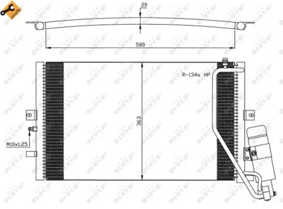 NRF 35558 Saab 9-5 2.0 98-Condenserwith Dryer 5048491