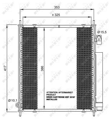 NRF 35562 Honda Jazz 1.4 02-Condenserwith Dryer 80110SAAJ01