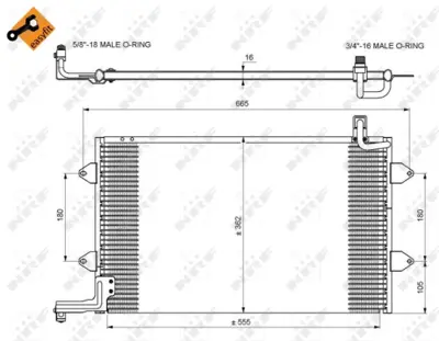 NRF 35584 Vw Golf 1.6 92-Condenser 1HO820413