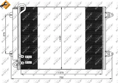 NRF 35614 Klıma Radyatoru (Condenser) Passat 2.0d 11- 3C0820411J