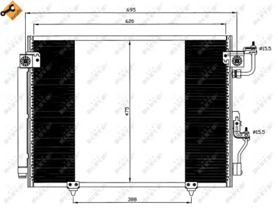 NRF 35619 Mıtsubıshı Pajero 3.2d 00-Condenserwith Dryer MR513110