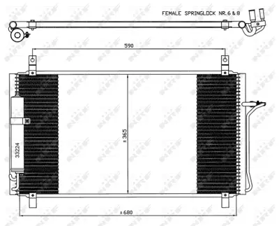 NRF 35624 Nıssan 350z 3.5 03-Condenserwith Dryer 92100CD00A