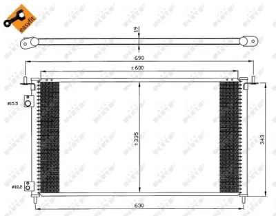 NRF 35636 Honda Civic 2.0 01-Condenser 80110S5TE01