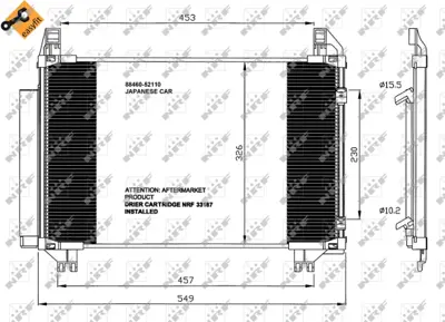 NRF 35652 Toyota Yaris 1.0 05-Condenserwith Dryer 8846052130