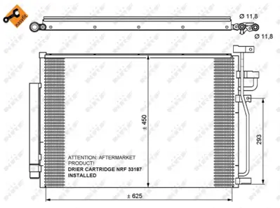 NRF 35775 Chevrolet Captiva 2.4 07-Condenserwith Dryer 96436393